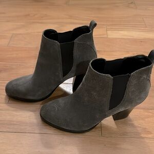 Marc Fisher | gray | block heel | suede ankle boots | size 6.5 | slip on